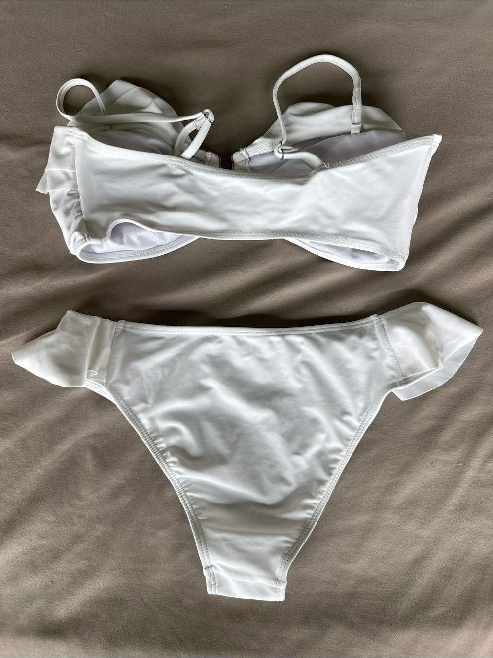 SHEIN White Ruffle Bikini Set - Picture 2 of 2